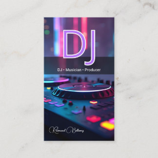 Modern DJ Turntable Business Card