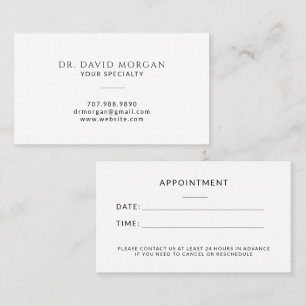 Modern Doctor Appointment Business Card