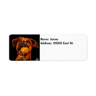 Modern Dog Art - Boxer Return Address Label