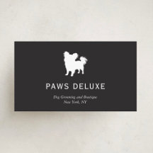 Modern Dog Grooming Silhouette Logo | Charcoal