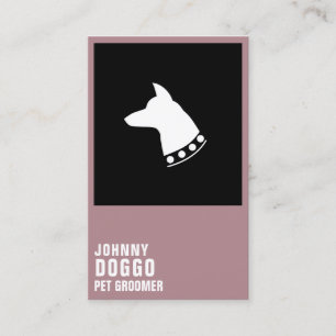 Modern dog head profile illustration logo business card