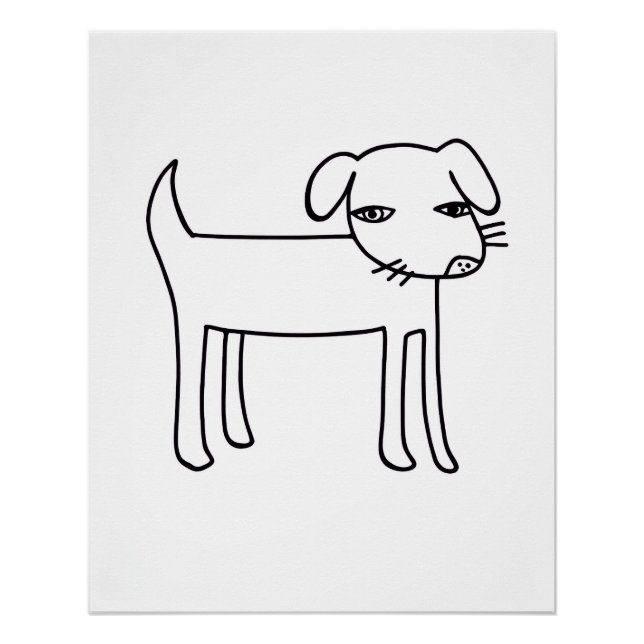 modern dog illustration poster (Front)
