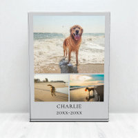 Modern Dog Keepsake Grey Personalised Pet Collage