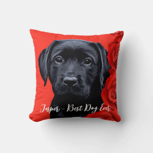 Modern Dog Lover Personalised 2 Pet Photo Cushion
