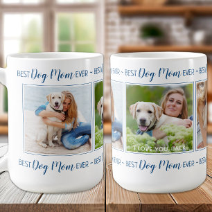 Modern Dog Mum Personalised 3 Photo Coffee Mug