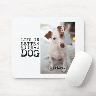 Modern Dog Pet Quote Photo Template Mouse Pad
