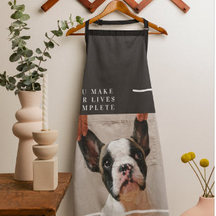 Modern Dog Photo Dog Quote Apron