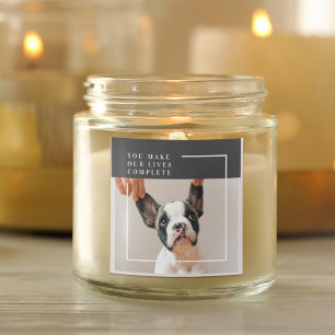 Modern Dog Photo Dog Quote Square Sticker