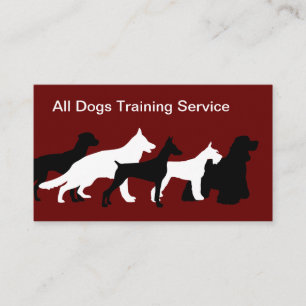Modern Dog Trainer Business Cards