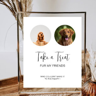 Modern Dog Treat Wedding Simple Pet Treat Favour Poster