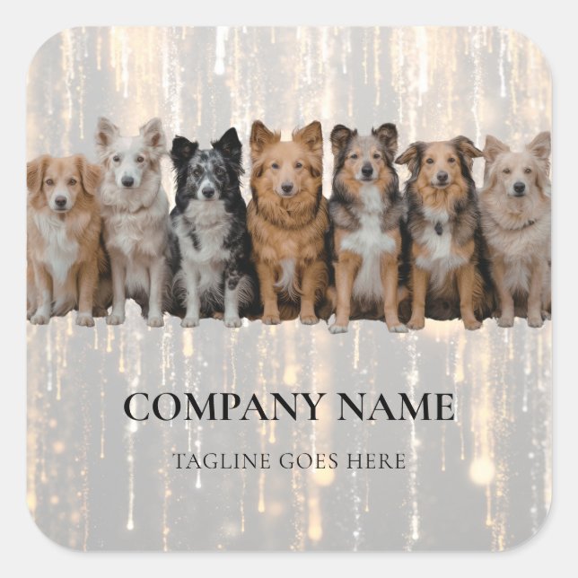 Modern Dog Walker / Pet Sitter Logo Sticker  (Front)