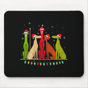 Modern Dogs 60s 70s 80s Style Funny Dogs Christmas Mouse Pad