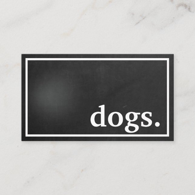 Modern dogs. loyalty punch card (Front)