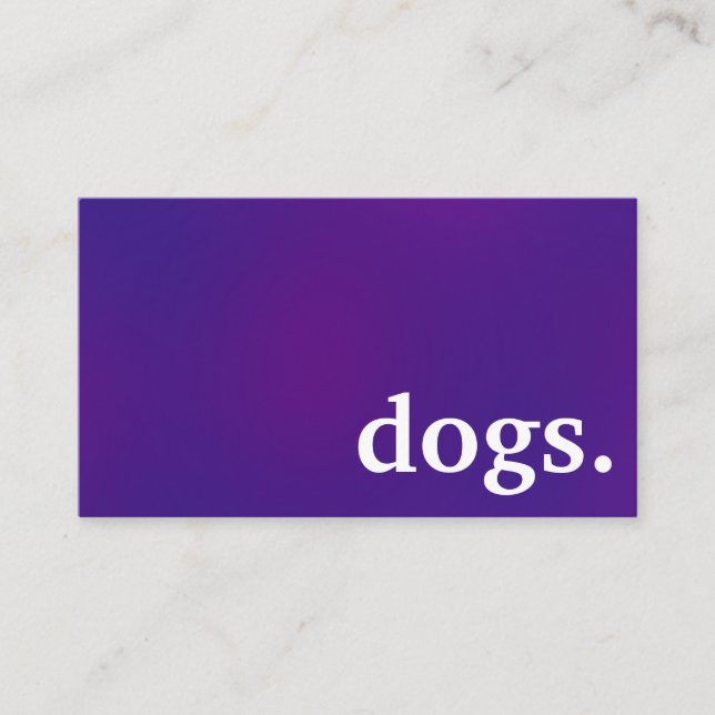 Modern dogs. loyalty punch card (Front)