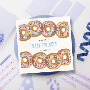 Modern Donut Boys Baby Shower Sprinkle Napkin