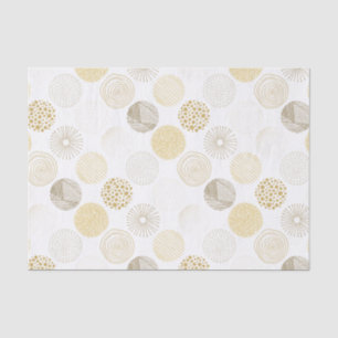 Modern doodle circles pattern tissue paper