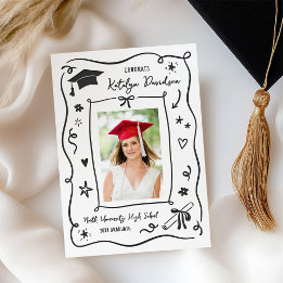Modern Doodle Grad Party Graduate