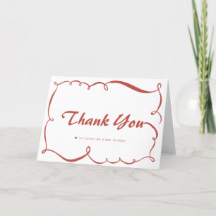 Modern Doodle Whimsical Thank You Cards