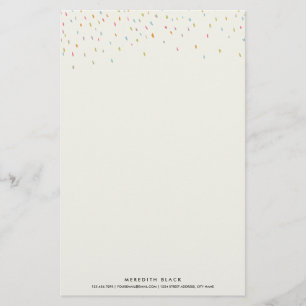 Modern Dot Personalised Stationery Sheets-Rainbow