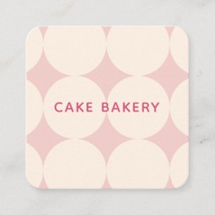 Modern Dots Bakery Business Card I Cream Blush