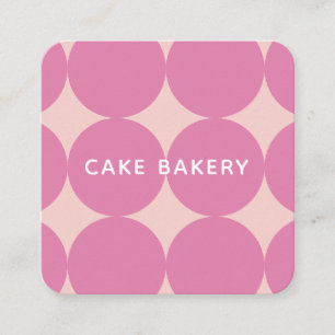 Modern Dots Bakery Business Card I Pink