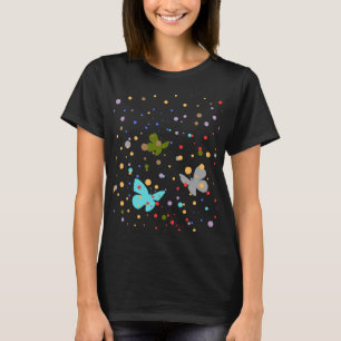 Modern Dots & Butterfly Summer Women T-Shirt