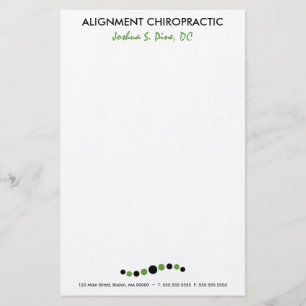 Modern Dots Chiropractic Stationery