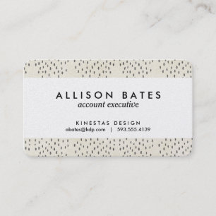Modern Dots Ivory & Black Tiny Dot Print Business Card