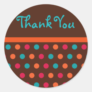 Modern Dots Thank You Stickers