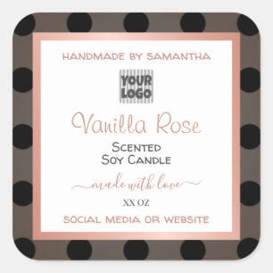 Modern Dotted Product Packaging Labels Custom Logo