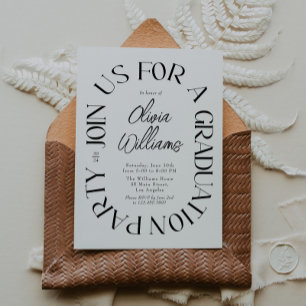 Modern Double Arch Graduation Party Invitation