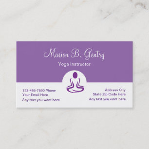 Modern Double Side Yoga Business Cards
