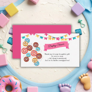 Modern Doughnut Baby Sprinkles Baby Shower Enclosure Card