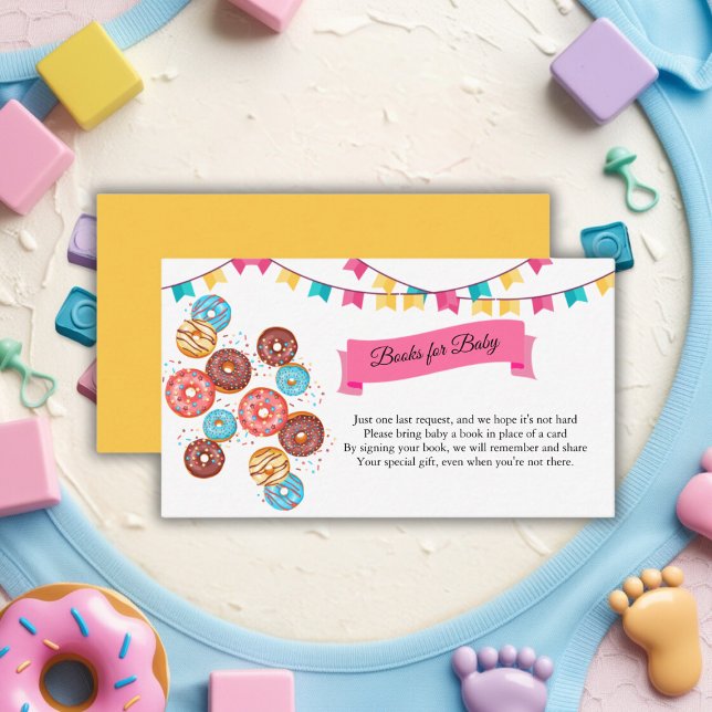 Modern Doughnut Baby Sprinkles Baby Shower Enclosure Card (Creator Uploaded)