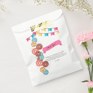 Modern Doughnut Baby Sprinkles Baby Shower Favour Bag
