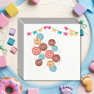 Modern Doughnut Baby Sprinkles Baby Shower Napkin
