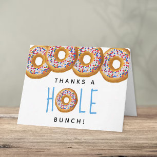 Modern Doughnut Boys Baby Shower Sprinkle Thank You Card