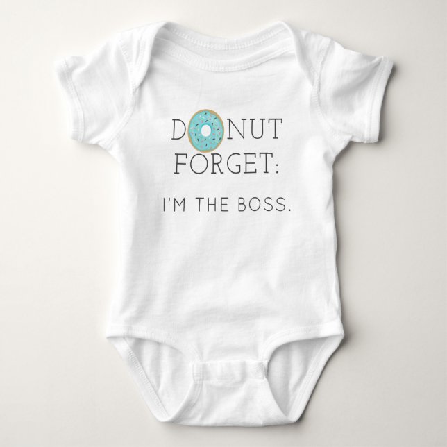 Modern Doughnut Forget Baby bodysuit one-piece (Front)