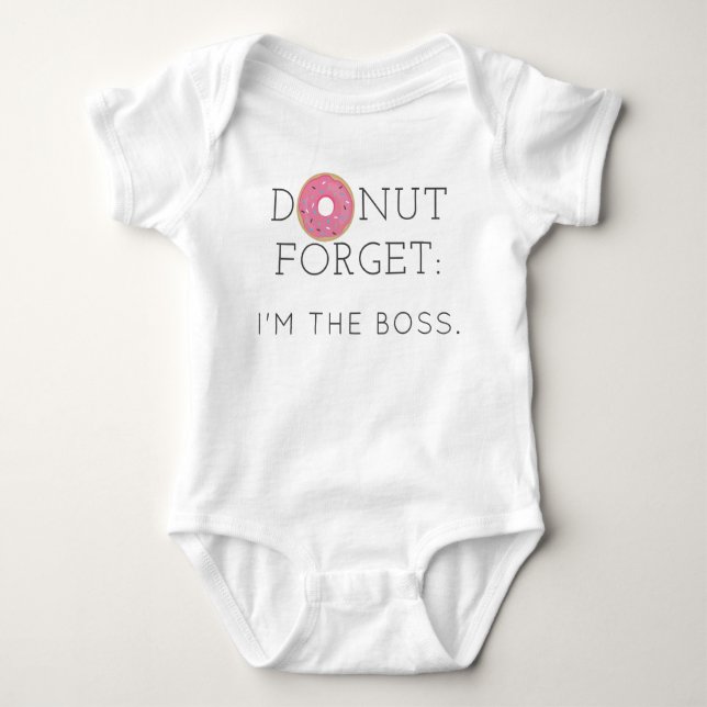 Modern Doughnut Forget Baby bodysuit one-piece (Front)