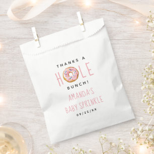 Modern Doughnut Girls Baby Shower Sprinkle Thank Y Favour Bag