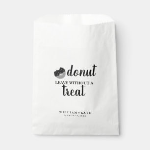 Modern Doughnut Leave Without A Treat Favour Weddi Favour Bag