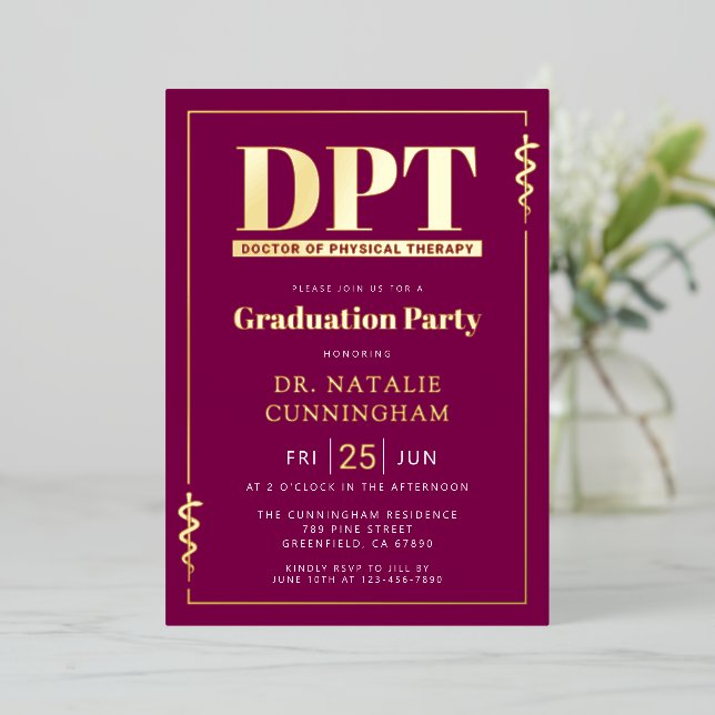 Modern DPT Doctor of Physical Therapy Graduation (Standing Front)