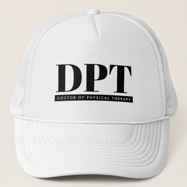 Modern DPT Doctor of Physical Therapy Trucker Hat (Front)