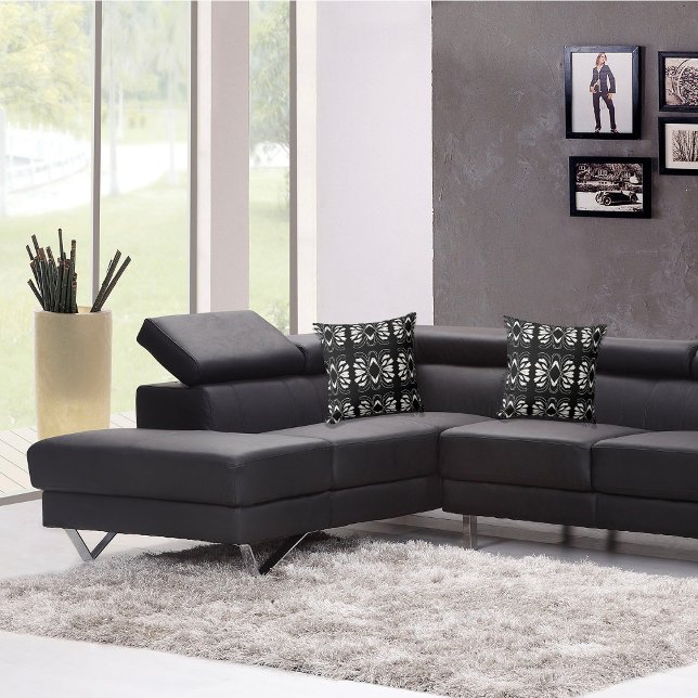 Modern Dramatic Black and White Abstract  Cushion (Creator Uploaded)