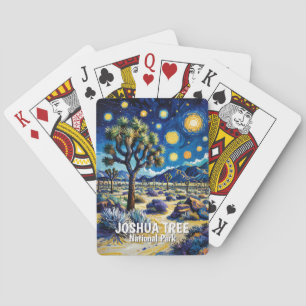 Modern Dreamlike Joshua Tree Mojave Desert Hiking Playing Cards