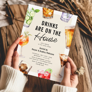 Modern Drinks Housewarming Party Invitation
