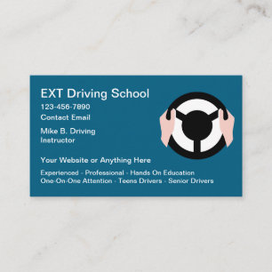 Modern Driving School Business Cards Design