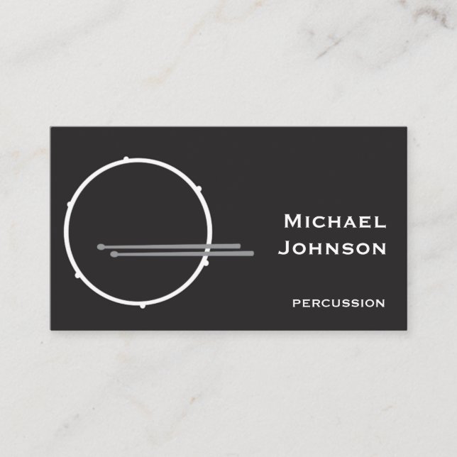 Modern Drummer Percussion Business Card (Front)