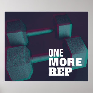 Modern duo tone gym inspiration poster