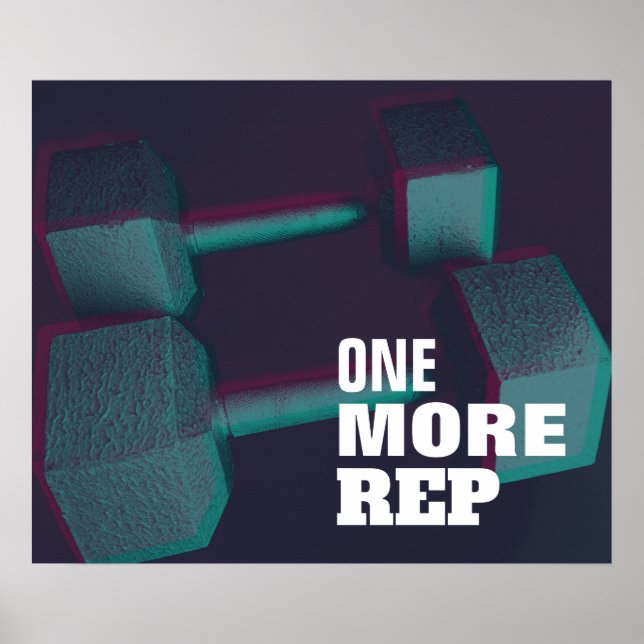 Modern duo tone gym inspiration poster (Front)